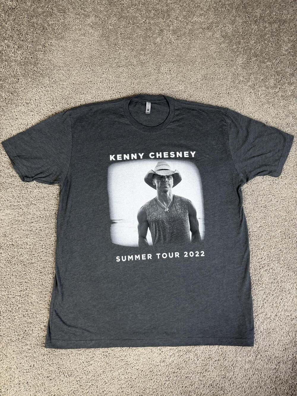 Kenny Chesney Shirt Mens 2XL Gray Here And Now Summer Tour 2022 Graphic